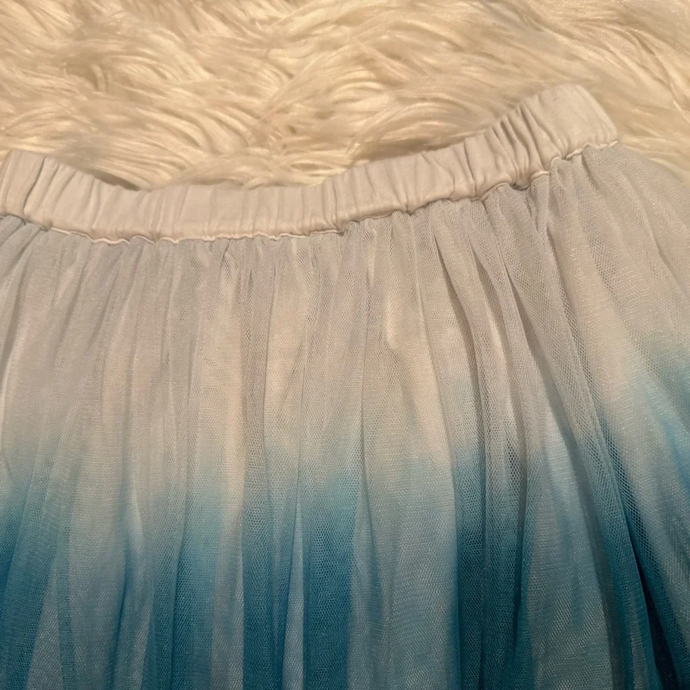 Garnet Hill Girls L‎ Blue Ombre Tulle Skirt Party Dressy Layered